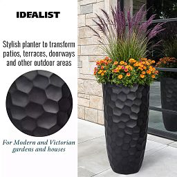 IDEALIST Lite Mosaic Style Tall Round Vase Planter Outdoor Plant Pot