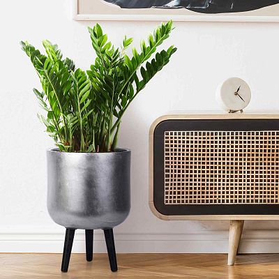 IDEALIST Lite Round Planter on Legs, Round Pot Plant Stand Indoor