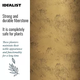 IDEALIST Lite Tall Round Metallic Indoor Planter