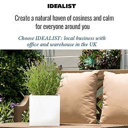 IDEALIST Lite Square Box Contemporary Light Concrete Planter