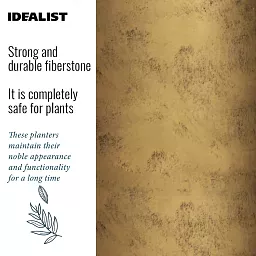 IDEALIST Lite Tall Round Metallic Indoor Planter