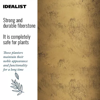 IDEALIST Lite Tall Round Metallic Indoor Planter