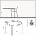 LECHUZA Square Patio Dining Garden Table HPL