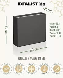 AXIS Trough Outdoor Fiberglass Planter
