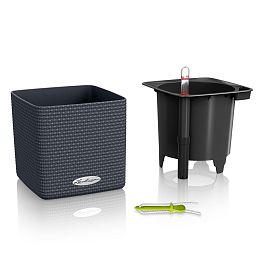 LECHUZA CUBE Color Square Poly Resin Indoor Self-watering Planter