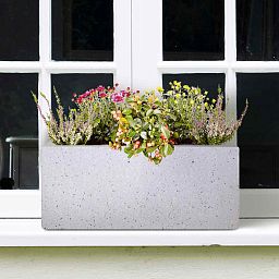IDEALIST Lite Window Box Light Concrete Planter