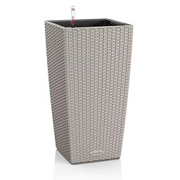 LECHUZA CUBICO Cottage Square Tall Poly Resin Self-watering Planter