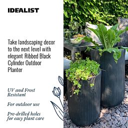 IDEALIST Lite Ribbed Cylinder Outdoor Planter