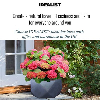 IDEALIST Lite Faceted Effect Bowl Planter Indoor Plant Pot