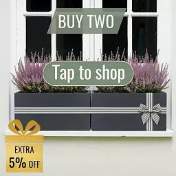 IDEALIST Lite Contemporary Light Concrete Trough Planter