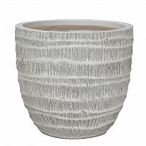 IDEALIST Lite Straw Plaited Style White Washed Garden Round Planter, O...