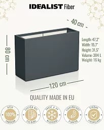 AXIS Trough Outdoor Fiberglass Planter