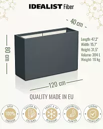 AXIS Trough Outdoor Fiberglass Planter