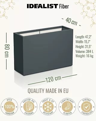 AXIS Trough Outdoor Fiberglass Planter