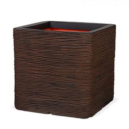 Square Resin Planter by Cadix Capi Tutch Ribbed