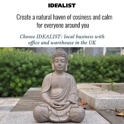 IDEALIST Lite Meditating Buddha Sculpture Garden Statue