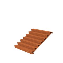 7 Steps Corten Steel Stair