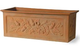 Oakleaf Fiberglass Trough Terracotta Planter Pot In/Out
