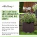 LECHUZA CUBE Cottage Square Poly Resin Self-watering Planter