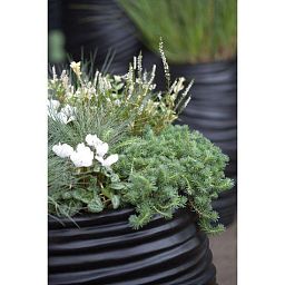 Toga conical Round Tall Polystone Outdoor Planter