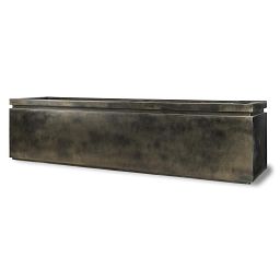 Pall Mall Trough Planter Fiberglass Antique Brass Planter Pot In/Out