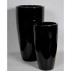 Ceramic Round Tall Glossy Planter Pot In/Out