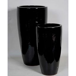 Ceramic Round Tall Glossy Planter Pot In/Out