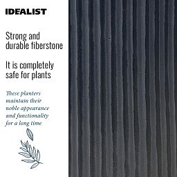 IDEALIST Lite Vertical Ribbed Cylinder Outdoor Planter