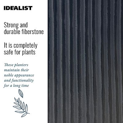 IDEALIST Lite Vertical Ribbed Cylinder Outdoor Planter