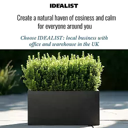 IDEALIST Lite Contemporary Light Concrete High Trough Planter