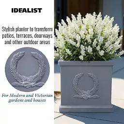 IDEALIST Kensington Light Stone Square Garden Planter