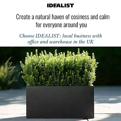 IDEALIST Lite Contemporary Light Concrete High Trough Planter