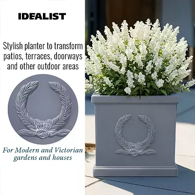 IDEALIST Kensington Light Stone Square Garden Planter