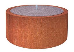 CorTen Round Fountain Watertable
