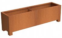 Andes Trough With Feet Large Corten Steel Outdoor Planter Pot H60 L120...