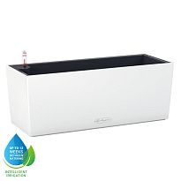 LECHUZA BALCONERA Color 50 White Poly Resin Window Box Self-watering P...