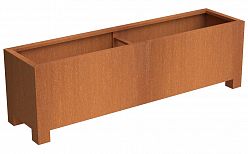 Andes Trough With Feet Corten Steel Outdoor Planter