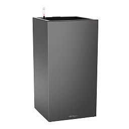 LECHUZA CANTO Premium High LED Square Tall Poly Resin Self-watering Planter