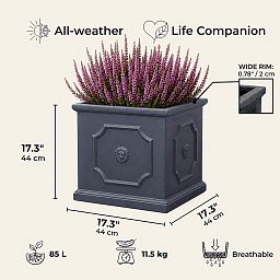 IDEALIST Lite Faux Lead Light Concrete Garden Planter