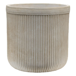 Vertical Rib Fibreclay Cylinder Planter | Indoor and Outdoor Plant Pot