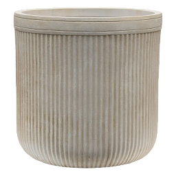 Vertical Rib Fibreclay Cylinder Planter | Indoor and Outdoor Plant Pot