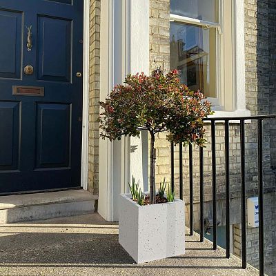 IDEALIST Lite Square Box Contemporary Marble Light Concrete Planter