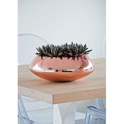 Round Fiberstone Bowl Glossy Tara Planter by Idealist Premium