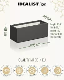 AXIS Trough Outdoor Fiberglass Planter