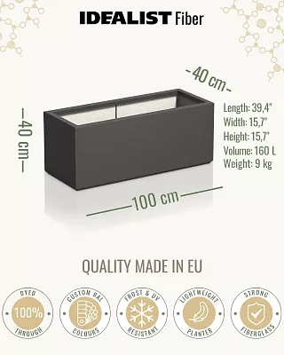 AXIS Trough Outdoor Fiberglass Planter