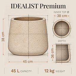 Rough Fibreclay Planter | Indoor and Outdoor Plant Pot
