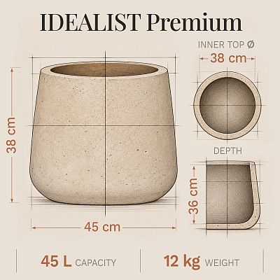Rough Fibreclay Planter | Indoor and Outdoor Plant Pot