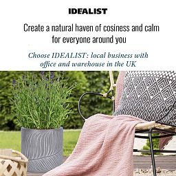 IDEALIST Lite Leaf Embossed Round Planter