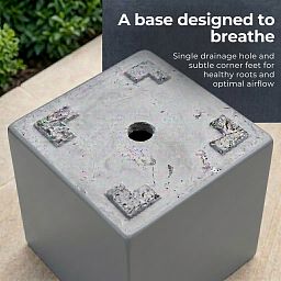 IDEALIST Lite Square Box Contemporary Light Concrete Planter