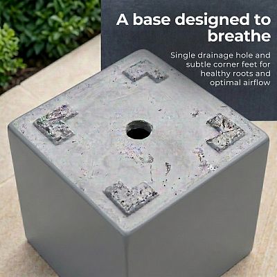 IDEALIST Lite Square Box Contemporary Light Concrete Planter